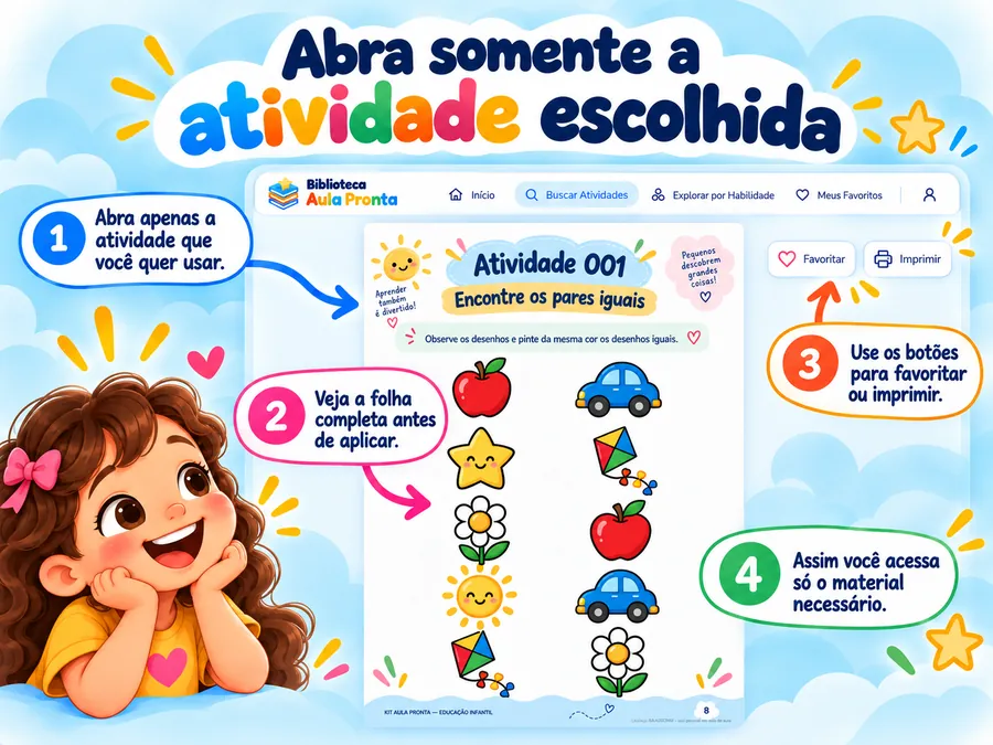 Passo 5: Abra somente a atividade escolhida